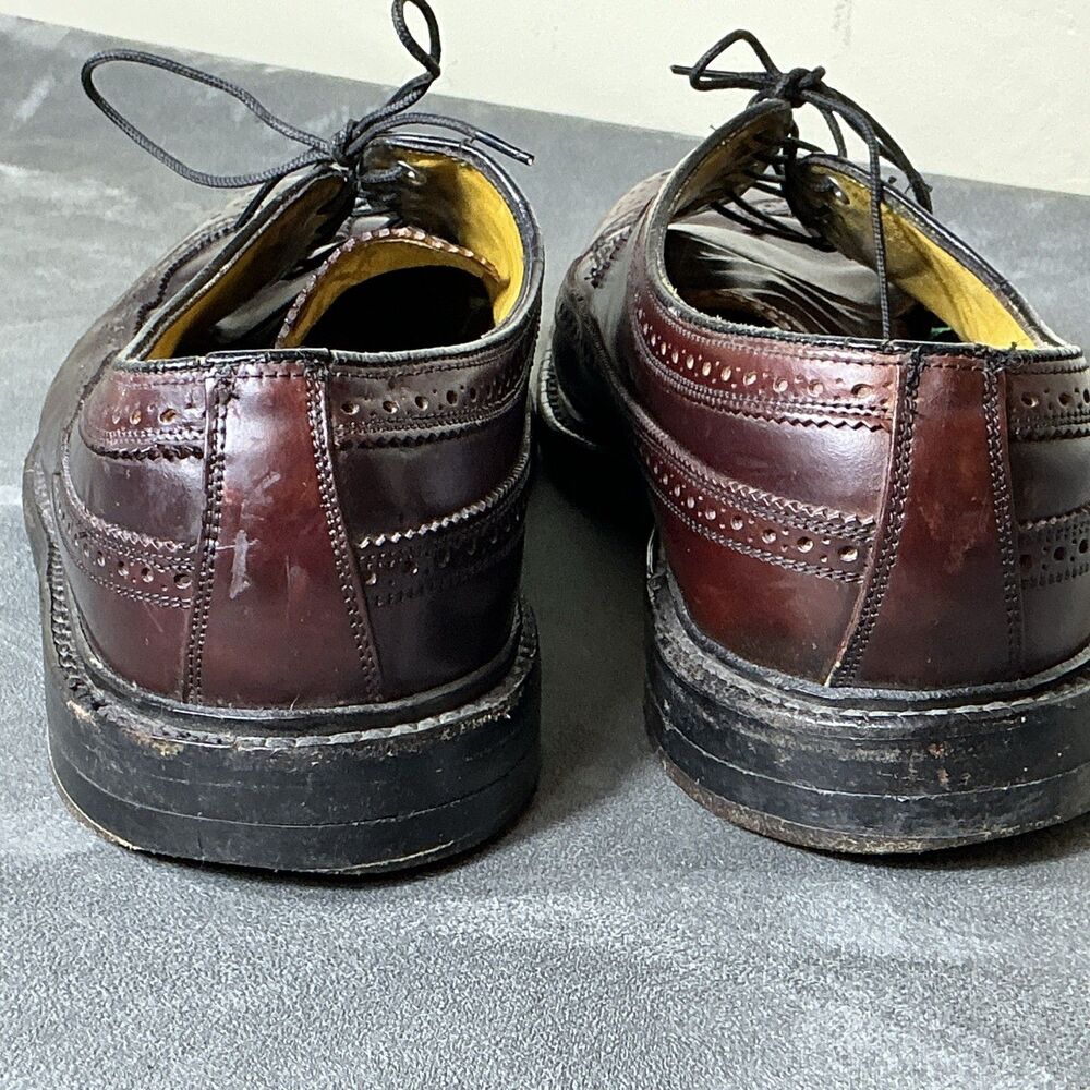 Florsheim Imperial Shell Cordovan Shoes Men’s Wing Tips 10 D Kenmoor - Picture 8 of 13